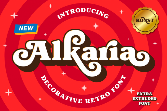 Alkaria: A Retro Display Font for Memorable Small Business Branding