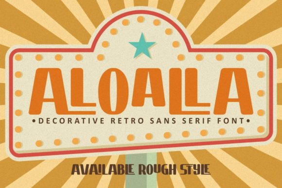 Aloalla: A Vintage Display Font with Rough Textured Charm