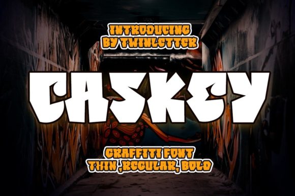 Caskey: A Bold Graffiti Display Font for Editorial Design
