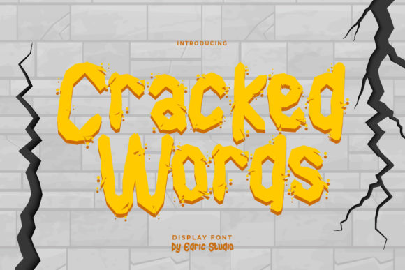 Cracked Words: A Display Font with Unmistakable Editorial Voice