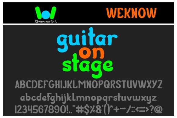 Guitar on Stage Font: A Friendly Typeface for Brand Design