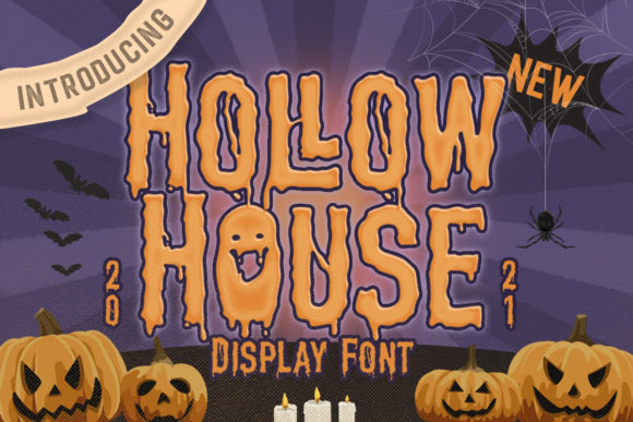 Hollow House: A Spooky Display Font for Makers and Crafters