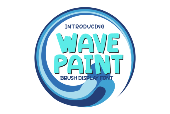 Wave Paint Font: Brush Texture for Editorial Design